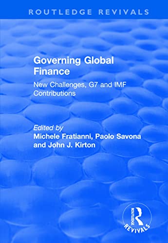 Imagen de archivo de Governing Global Finance a la venta por Blackwell's