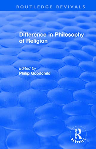 Imagen de archivo de Difference in Philosophy of Religion a la venta por Blackwell's