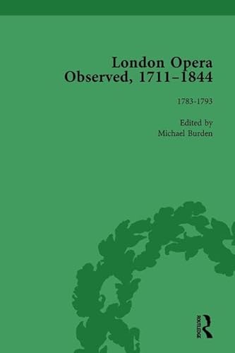 9781138754928: London Opera Observed 1711–1844, Volume III: 1783-1792