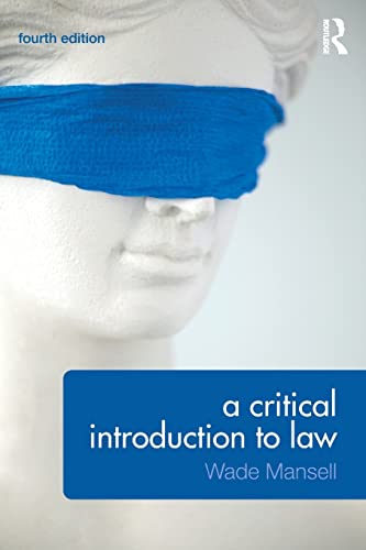 Beispielbild fr A Critical Introduction to Law zum Verkauf von Chiron Media