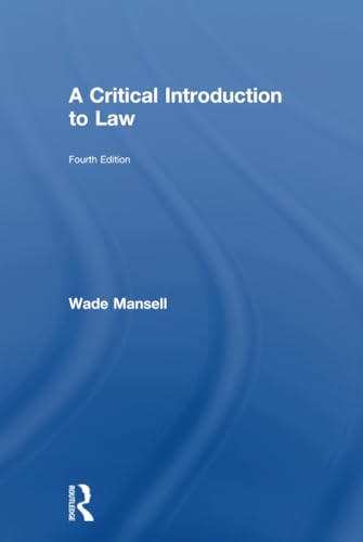 Imagen de archivo de A Critical Introduction to Law a la venta por Chiron Media