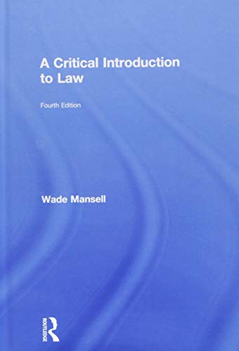 9781138775022: A Critical Introduction to Law