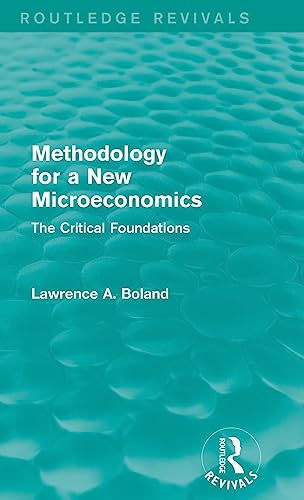 Beispielbild fr Methodology for a New Microeconomics zum Verkauf von Blackwell's