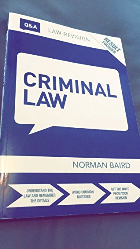 Stock image for Q&A Criminal Law (Questions and Answers) for sale by WorldofBooks