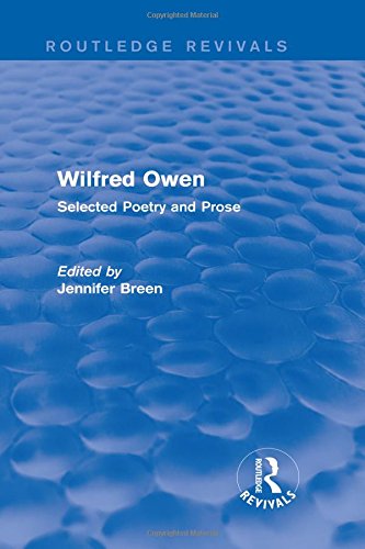 Imagen de archivo de Wilfred Owen (Routledge Revivals): Selected Poetry and Prose a la venta por Chiron Media
