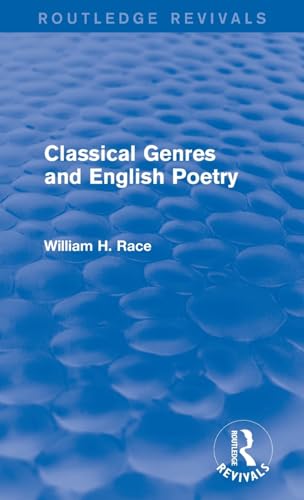 Beispielbild fr Classical Genres and English Poetry zum Verkauf von Blackwell's