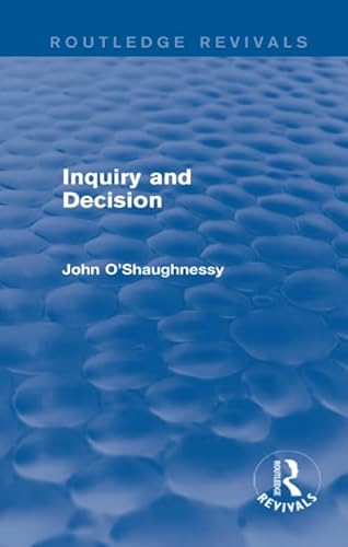 Stock image for Inquiry and Decision for sale by Blackwell's