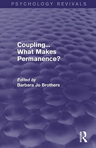 Imagen de archivo de Coupling. What Makes Permanence? a la venta por Blackwell's