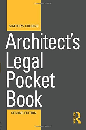 Stock image for Architect's Legal Pocket Book (Routledge Pocket Books) for sale by Bahamut Media