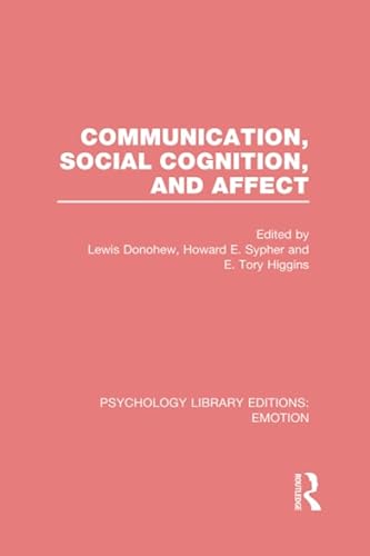 Beispielbild fr Communication, Social Cognition, and Affect zum Verkauf von Blackwell's