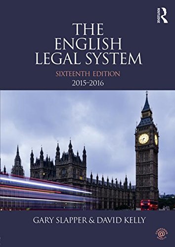 Imagen de archivo de The English Legal System: 2015-2016 a la venta por AwesomeBooks