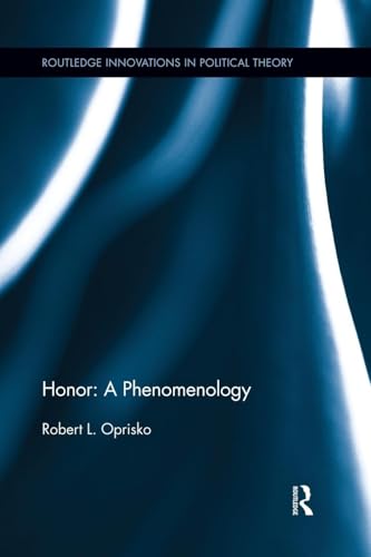 Stock image for Honor: A Phenomenology for sale by Blackwell's