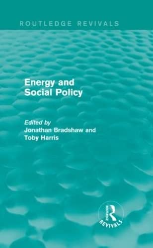 Imagen de archivo de Energy and Social Policy (Routledge Revivals) a la venta por Chiron Media