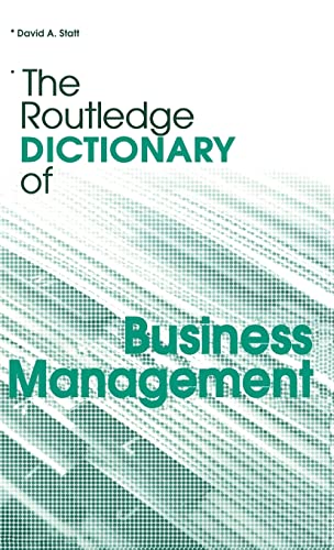 Beispielbild fr The Routledge Dictionary of Business Management zum Verkauf von Blackwell's