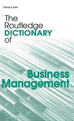 9781138834842: The Routledge Dictionary of Business Management (Routledge Dictionaries)