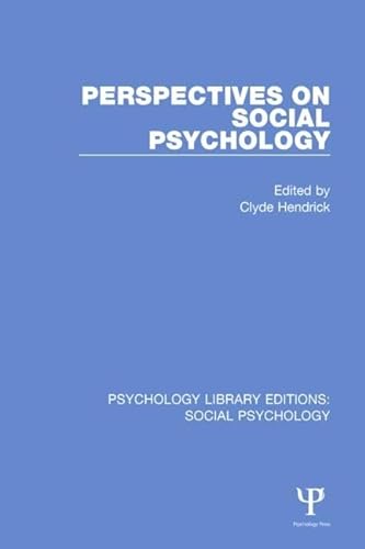 Beispielbild fr Perspectives on Social Psychology zum Verkauf von Blackwell's
