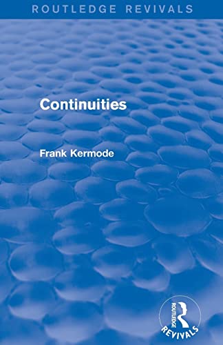 Stock image for Continuities (Routledge Revivals) for sale by Chiron Media