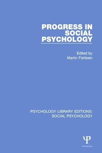 Beispielbild fr Progress in Social Psychology zum Verkauf von Blackwell's
