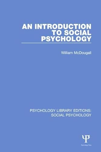 9781138851238: An Introduction to Social Psychology (Psychology Library Editions: Social Psychology)