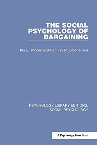 Beispielbild fr The Social Psychology of Bargaining zum Verkauf von Blackwell's