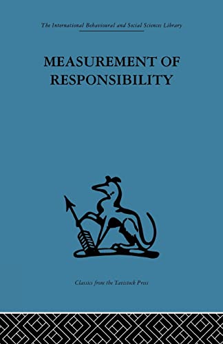 Beispielbild fr Measurement of Responsibility: A study of work, payment, and individual capacity zum Verkauf von Blackwell's