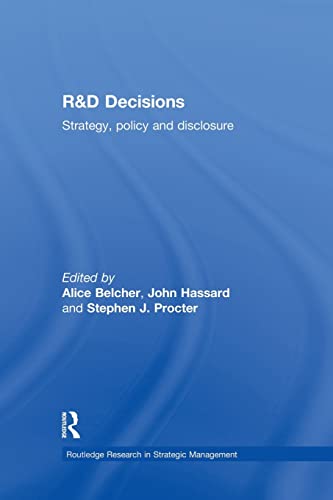 9781138863927: R&D Decisions: Strategy Policy and Innovations (Routledge Research in Strategic Management)