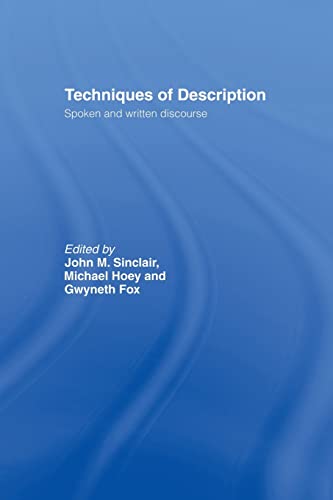 Imagen de archivo de Techniques of Description: Spoken and Written Discourse a la venta por Lucky's Textbooks