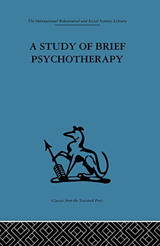 Imagen de archivo de A Study of Brief Psychotherapy a la venta por Blackwell's