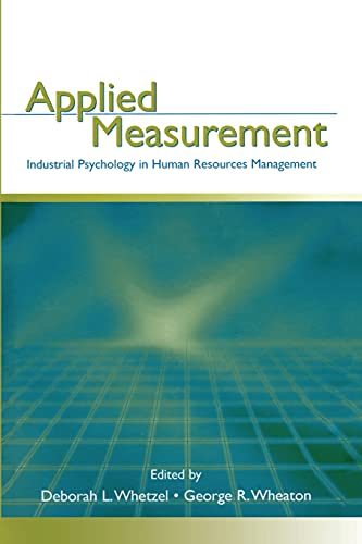 Beispielbild fr Applied Measurement: Industrial Psychology in Human Resources Management zum Verkauf von Chiron Media