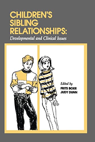 Beispielbild fr Children's Sibling Relationships: Developmental and Clinical Issues zum Verkauf von Blackwell's