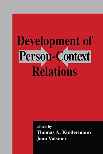 Beispielbild fr Development of Person-context Relations zum Verkauf von Blackwell's