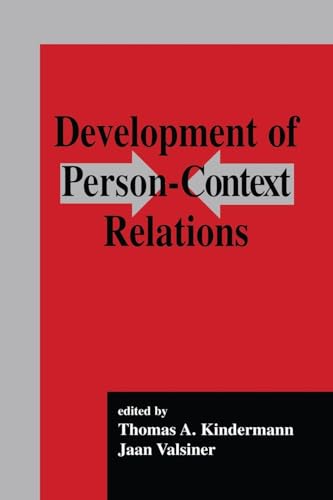 Imagen de archivo de Development of Person-context Relations a la venta por THE SAINT BOOKSTORE