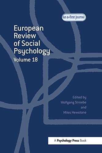 Stock image for European Review of Social Psychology: Volume 18 for sale by Chiron Media