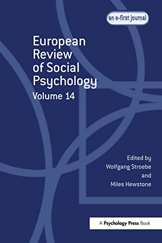 Imagen de archivo de European Review of Social Psychology: Volume 14 a la venta por Chiron Media