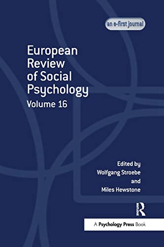Beispielbild fr European Review of Social Psychology: Volume 16 (Special Issues of the European Review of Social Psychology) zum Verkauf von California Books