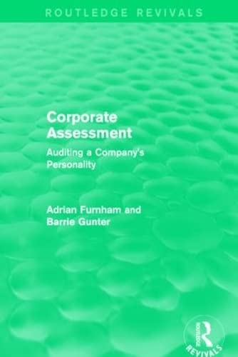 9781138887633: Corporate Assessment (Routledge Revivals): Auditing a Company