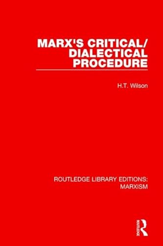 Stock image for Marx's Critical/dialectical Procedure for sale by Blackwell's