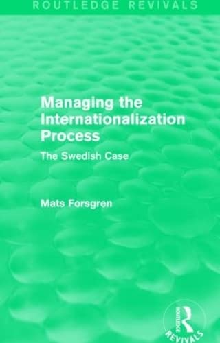 Stock image for Managing the Internationalization Process for sale by Blackwell's