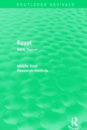 Stock image for Egypt (Routledge Revival): MERI Report (Routledge Revivals: Middle East Research Institute Reports) for sale by Chiron Media
