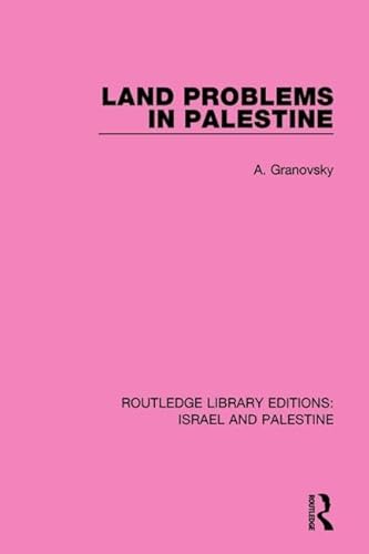 Beispielbild fr Land Problems in Palestine zum Verkauf von Blackwell's