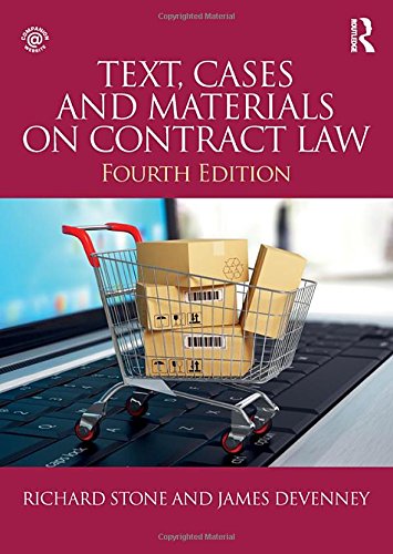 9781138907492: Text, Cases and Materials on Contract Law