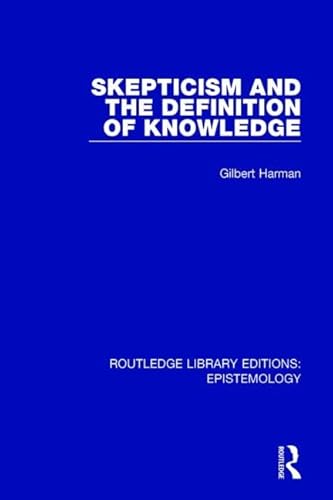 Beispielbild fr Skepticism and the Definition of Knowledge zum Verkauf von Blackwell's