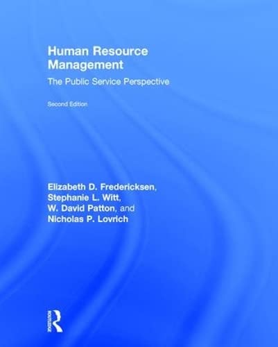 Beispielbild fr Human Resource Management: The Public Service Perspective zum Verkauf von Books Puddle