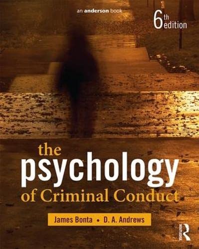 Imagen de archivo de The Psychology of Criminal Conduct a la venta por BooksRun