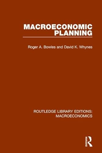 Beispielbild fr Macroeconomic Planning zum Verkauf von Blackwell's