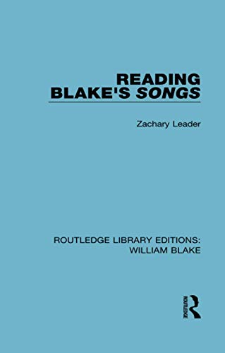 Beispielbild fr Reading Blake's Songs zum Verkauf von Blackwell's