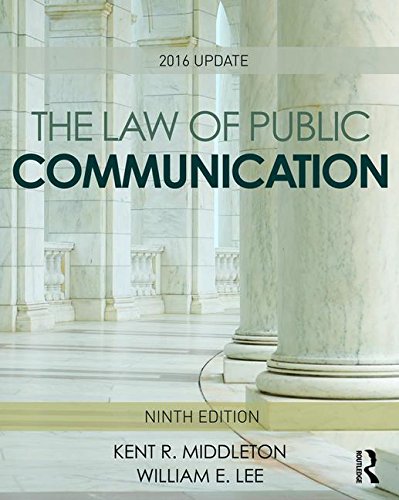 Beispielbild fr The Law of Public Communication : 2016 Update zum Verkauf von Better World Books