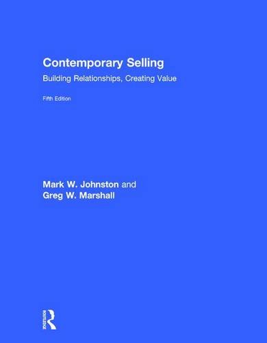 9781138951228: Contemporary Selling: Building Relationships, Creating Value
