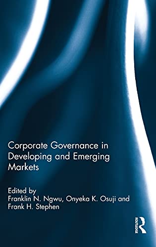 Imagen de archivo de Corporate Governance in Developing and Emerging Markets a la venta por Red's Corner LLC