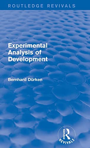 Beispielbild fr Experimental Analysis of Development zum Verkauf von Blackwell's